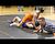 Escanaba's Kaleb Rahoi with the pin.