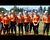 Escanaba girls do their chant.